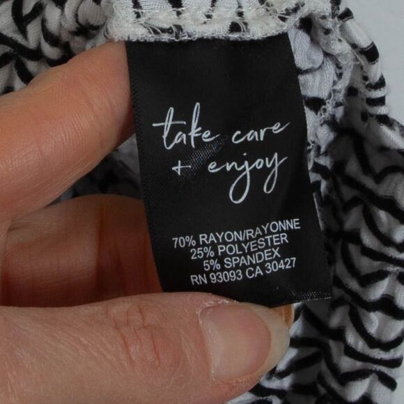 Nic + Zoe Womens Moving Lines Twisted Hem Top Size XL Short Sleeve Abstract Work - Picture 6 of 9